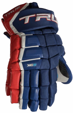 True Hockey True XC9 2020 Senior Hockey Gloves -True Hockey B2RAssets 770x1206 red blue 1
